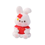 Maxbell Miniature Bunny Figurines Ornament for Shelf Decoration Cake Topper Decor Style E