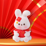Maxbell Miniature Bunny Figurines Ornament for Shelf Decoration Cake Topper Decor Style E
