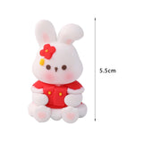 Maxbell Miniature Bunny Figurines Ornament for Shelf Decoration Cake Topper Decor Style E
