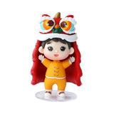 Maxbell Small Chinese Doll Figurine Crafts for Desktop Decor Cake Topper Decor Boy