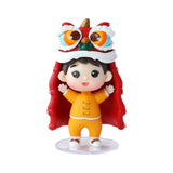 Maxbell Small Chinese Doll Figurine Crafts for Desktop Decor Cake Topper Decor Boy