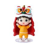 Maxbell Small Chinese Doll Figurine Crafts for Desktop Decor Cake Topper Decor Boy