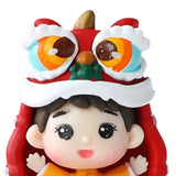 Maxbell Small Chinese Doll Figurine Crafts for Desktop Decor Cake Topper Decor Boy