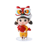 Maxbell Small Chinese Doll Figurine Crafts for Desktop Decor Cake Topper Decor Girl