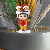 Maxbell Small Chinese Doll Figurine Crafts for Desktop Decor Cake Topper Decor Girl