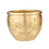 Maxbell Brass Feng Shui Bowl Money Jar Fortune Cylinder for Party Desktop Decor