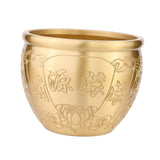 Maxbell Brass Feng Shui Bowl Money Jar Fortune Cylinder for Party Desktop Decor