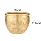 Maxbell Brass Feng Shui Bowl Money Jar Fortune Cylinder for Party Desktop Decor