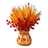 Maxbell Chinese Bag Shape Dried Flower Vase Pot Desktop Bonsai Ornament for Events Aureate