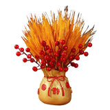 Maxbell Chinese Bag Shape Dried Flower Vase Pot Desktop Bonsai Ornament for Events Aureate