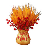 Maxbell Chinese Bag Shape Dried Flower Vase Pot Desktop Bonsai Ornament for Events Aureate