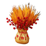 Maxbell Chinese Bag Shape Dried Flower Vase Pot Desktop Bonsai Ornament for Events Aureate