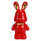 Maxbell Money Box Animal Bunny Figurines Rabbit Piggy Bank for Adults and Kids red