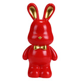 Maxbell Money Box Animal Bunny Figurines Rabbit Piggy Bank for Adults and Kids red