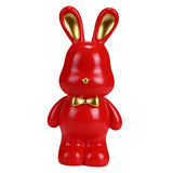 Maxbell Money Box Animal Bunny Figurines Rabbit Piggy Bank for Adults and Kids red