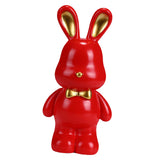 Maxbell Money Box Animal Bunny Figurines Rabbit Piggy Bank for Adults and Kids red