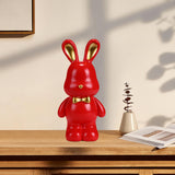 Maxbell Money Box Animal Bunny Figurines Rabbit Piggy Bank for Adults and Kids red