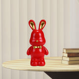 Maxbell Money Box Animal Bunny Figurines Rabbit Piggy Bank for Adults and Kids red