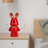Maxbell Money Box Animal Bunny Figurines Rabbit Piggy Bank for Adults and Kids red