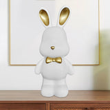 Maxbell Money Box Animal Bunny Figurines Rabbit Piggy Bank for Adults and Kids white