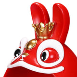 Maxbell Resin Chinese Rabbit Statue Desktop Holder Decor for Living Room Handicraft