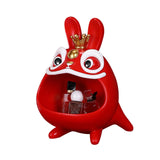 Maxbell Resin Chinese Rabbit Statue Desktop Holder Decor for Living Room Handicraft