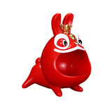 Maxbell Resin Chinese Rabbit Statue Desktop Holder Decor for Living Room Handicraft