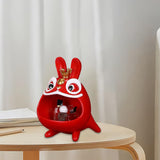 Maxbell Resin Chinese Rabbit Statue Desktop Holder Decor for Living Room Handicraft