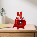 Maxbell Resin Chinese Rabbit Statue Desktop Holder Decor for Living Room Handicraft