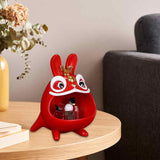 Maxbell Resin Chinese Rabbit Statue Desktop Holder Decor for Living Room Handicraft