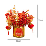 Maxbell Simulation Flowerpot Feng Shui Party Decoration Size 23x23x30cm Decorative
