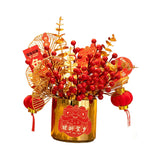 Maxbell Simulation Flowerpot Feng Shui Party Decoration Size 23x23x30cm Decorative