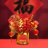 Maxbell Simulation Flowerpot Feng Shui Party Decoration Size 23x23x30cm Decorative