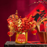 Maxbell Simulation Flowerpot Feng Shui Party Decoration Size 23x23x30cm Decorative