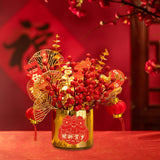 Maxbell Simulation Flowerpot Feng Shui Party Decoration Size 23x23x30cm Decorative
