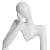 Maxbell Nordic Thinker Figurine Candle Holder Sculpture Ornament Decor Office White