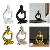 Maxbell Nordic Thinker Figurine Candle Holder Sculpture Ornament Decor Office White