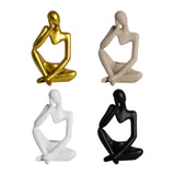 Maxbell Nordic Thinker Figurine Candle Holder Sculpture Ornament Decor Office White
