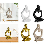 Maxbell Nordic Thinker Figurine Candle Holder Sculpture Ornament Decor Office White