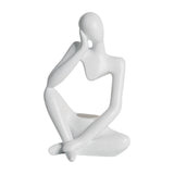 Maxbell Nordic Thinker Figurine Candle Holder Sculpture Ornament Decor Office White