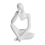 Maxbell Nordic Thinker Figurine Candle Holder Sculpture Ornament Decor Office White