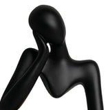 Maxbell Nordic Thinker Figurine Candle Holder Sculpture Ornament Decor Office Black
