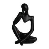 Maxbell Nordic Thinker Figurine Candle Holder Sculpture Ornament Decor Office Black