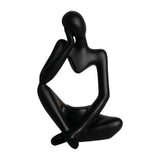 Maxbell Nordic Thinker Figurine Candle Holder Sculpture Ornament Decor Office Black