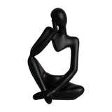Maxbell Nordic Thinker Figurine Candle Holder Sculpture Ornament Decor Office Black