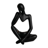 Maxbell Nordic Thinker Figurine Candle Holder Sculpture Ornament Decor Office Black