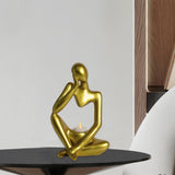 Maxbell Nordic Thinker Figurine Candle Holder Sculpture Ornament Decor Office Aureate