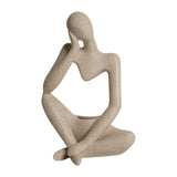 Maxbell Nordic Thinker Figurine Candle Holder Sculpture Ornament Decor Office Beige