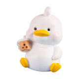 Maxbell Duck Statue Miniature Figurines Cake Topper Resin Craft Sculpture Home Decor White