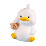 Maxbell Duck Statue Miniature Figurines Cake Topper Resin Craft Sculpture Home Decor White